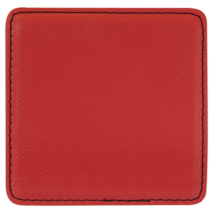 4" x 4" Square Leatherette Coaster