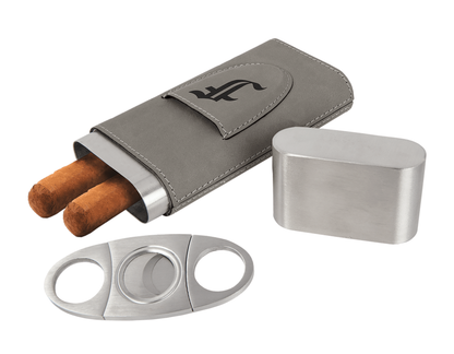 Leatherette Cigar Case with Cutter