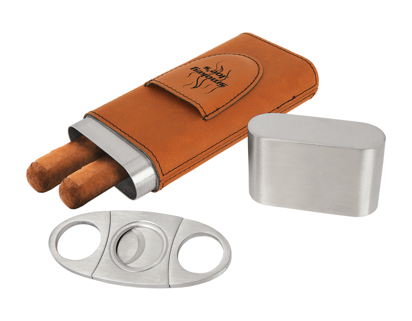 Leatherette Cigar Case with Cutter