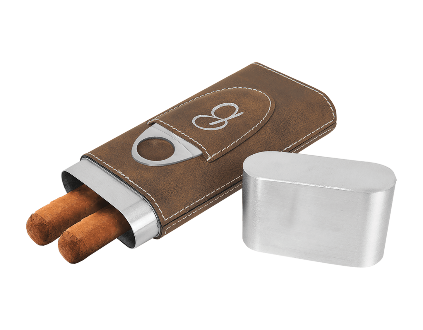 Leatherette Cigar Case with Cutter